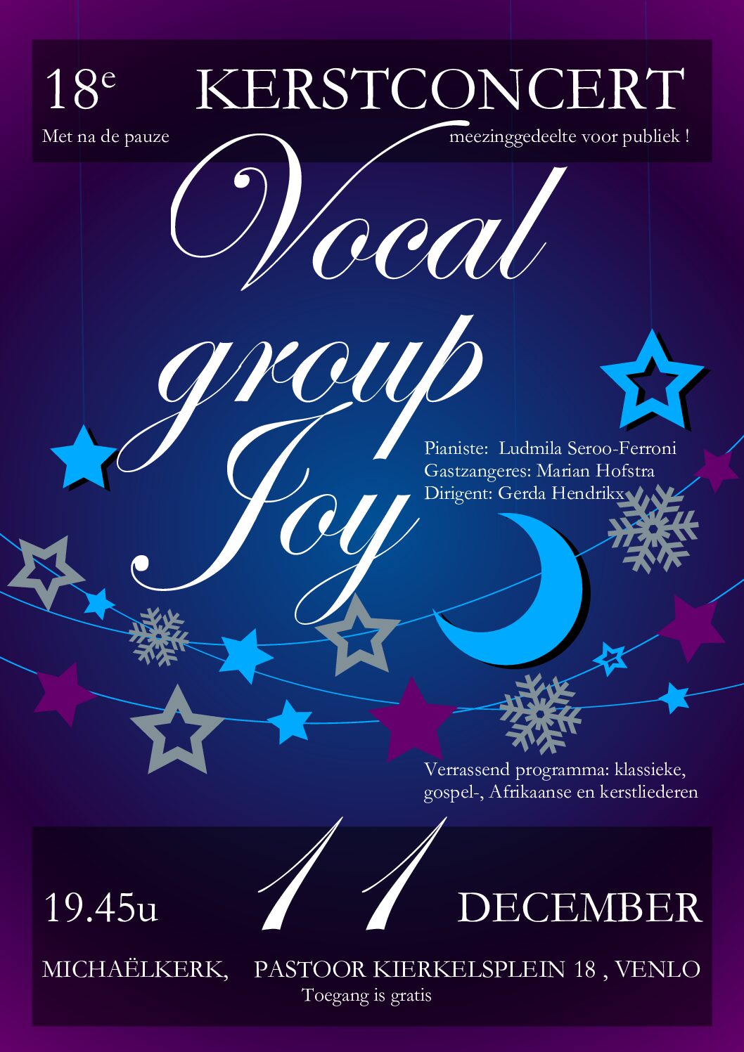 18e KERSTCONCERT VOCAL GROUP JOY